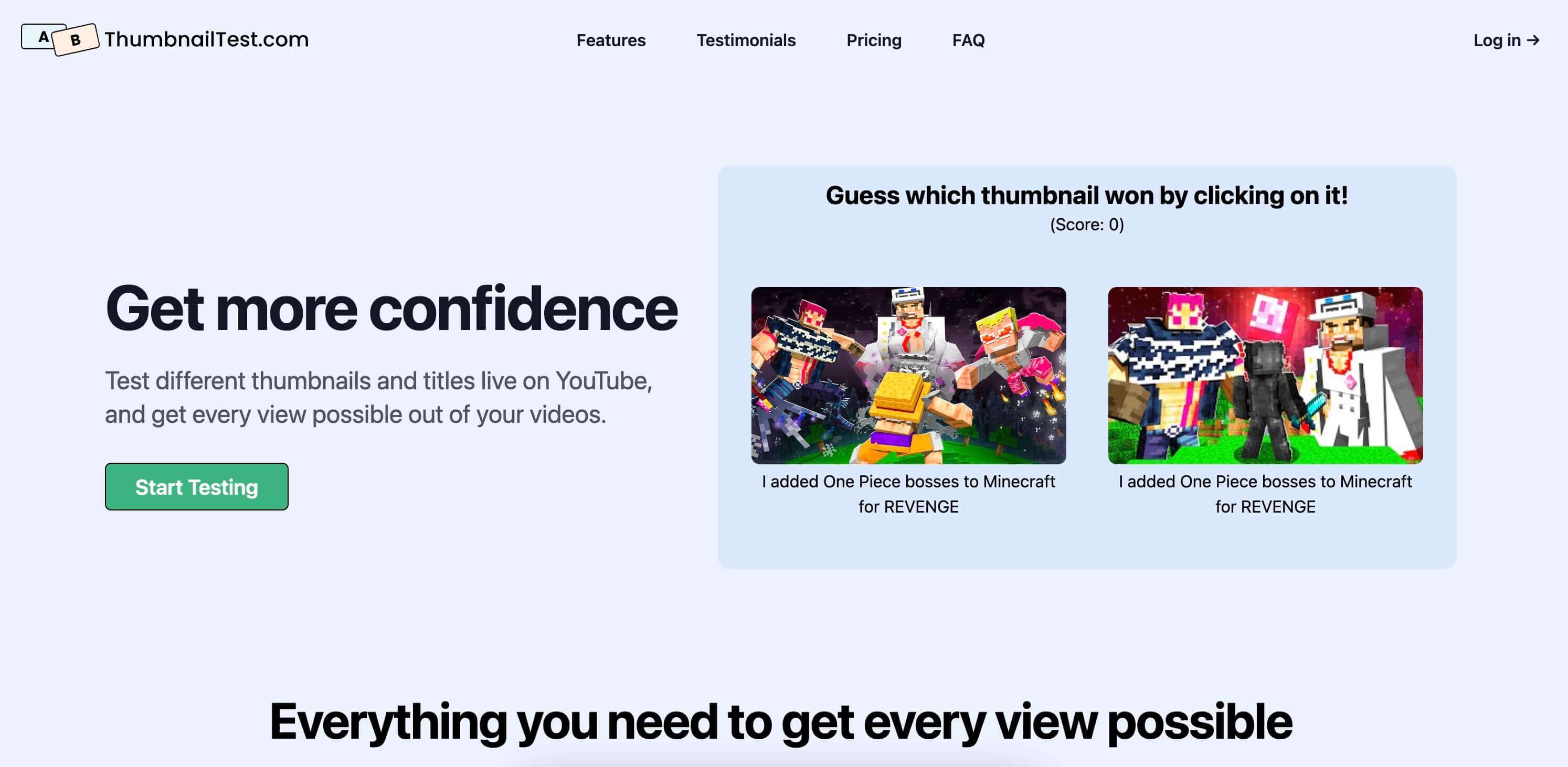 YouTube封面图 A/B测试工具每月可赚取10000美元