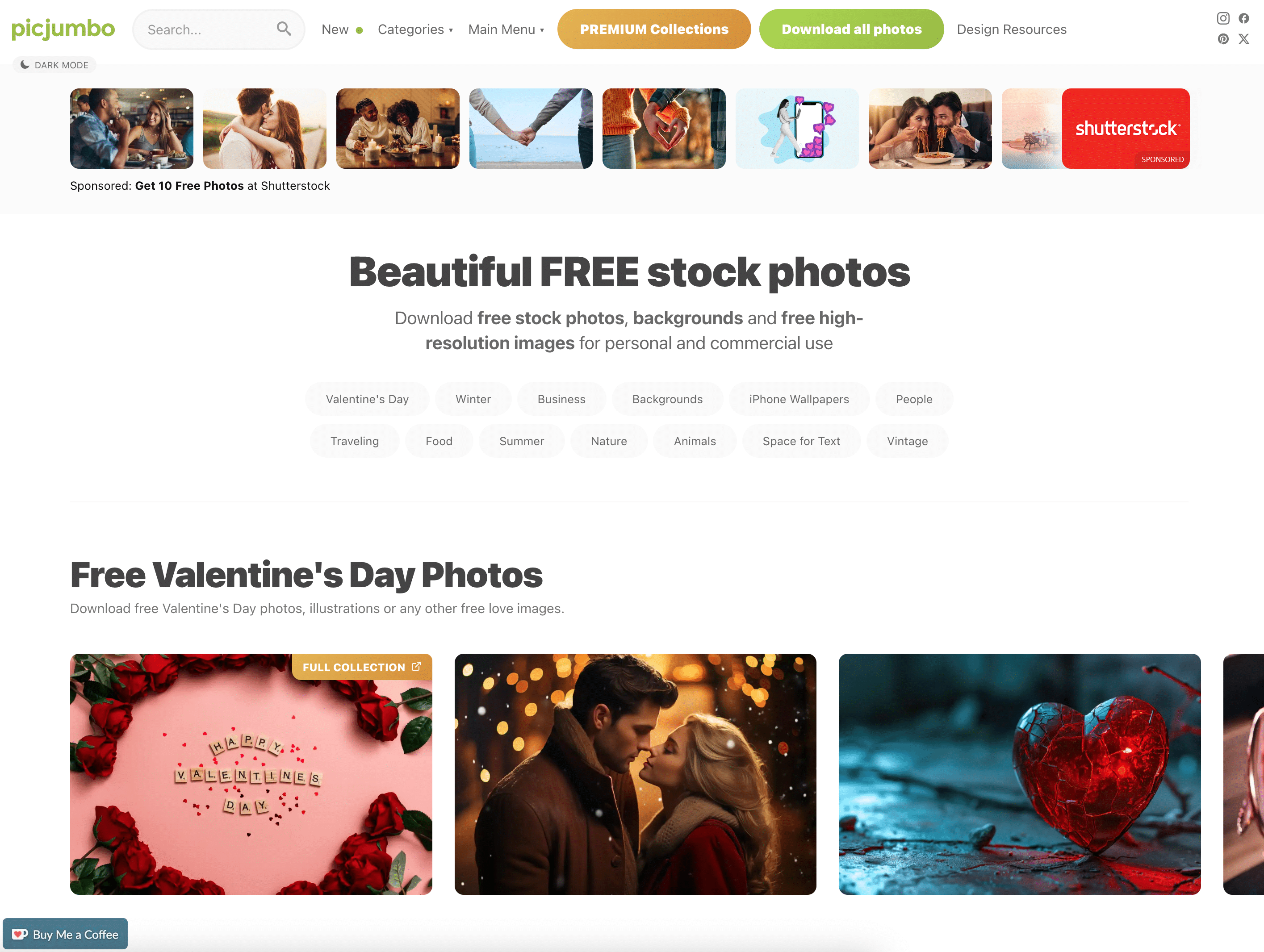 独立开发者通过图库网站picjumbo每月赚取10000美元