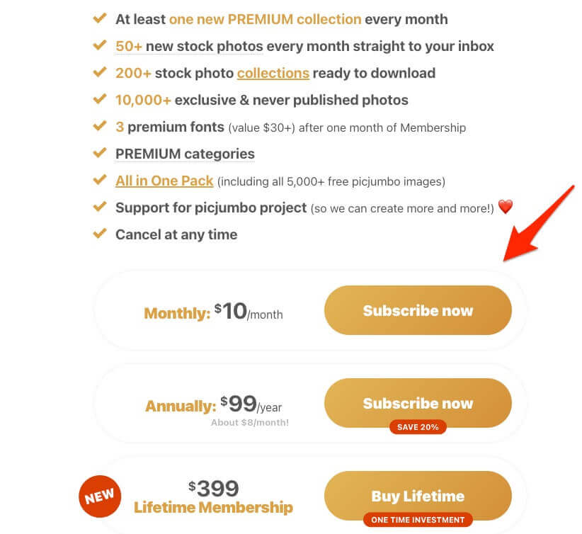 独立开发者通过图库网站picjumbo每月赚取10000美元