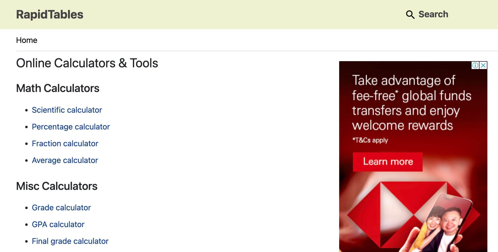一个在线计算器,每年赚数百万美元?