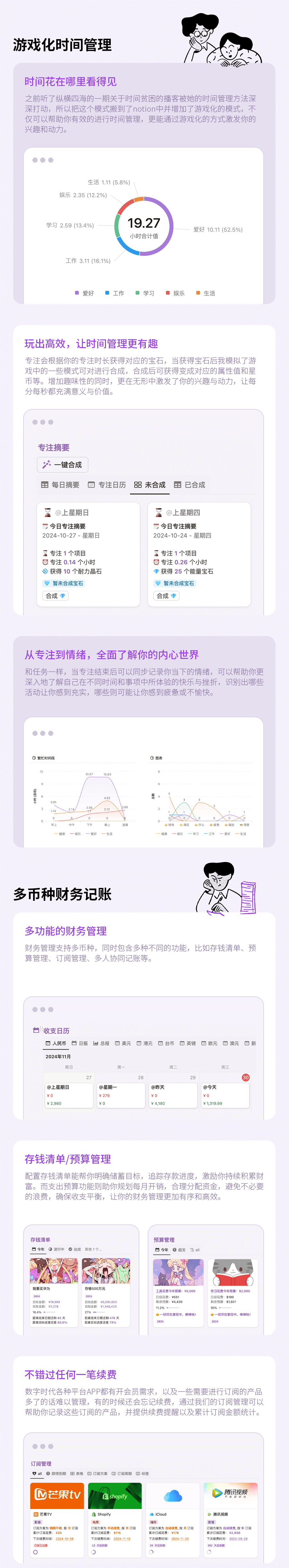 游戏化人生管理Notion模板“喵星探险记”，不仅仅是第二大脑