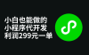 利润299一单，每天收入4-5位数的小程序代开发，任何人都可以做的副业